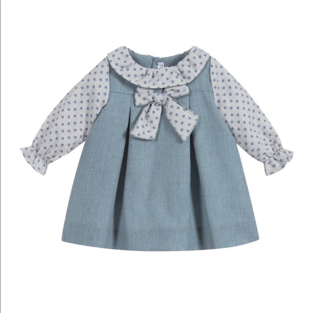 Mebi Blue Wool Blend Dress NWOT